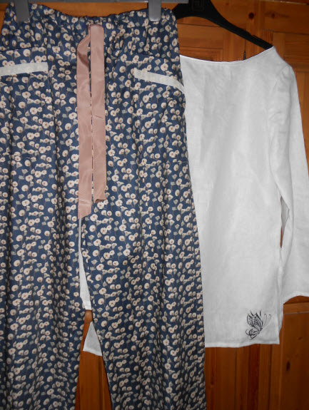 trousers (ok, they have an elasticated waist band, but you have to start somewhere!) and top