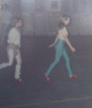 It turns out I didn't have legwarmers then - I remember having real legwarmer envy of the girl behind me in this picture though.  AND she had a two tone leotard / legging combo.  It just wasn't fair.