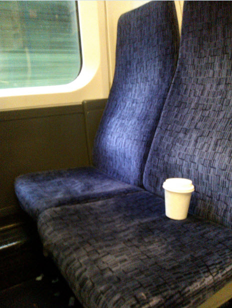 Melcrum on the train home.  He is now back where he belongs, safe and well.