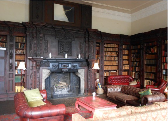 The library had an open fire on the Saturday night.  And this is where I found...