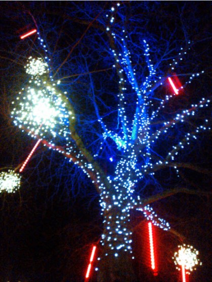 3rd January 2014: On my way home from visiting the Lovely Nut, Hampstead Christmas lights (get me - so posh!)