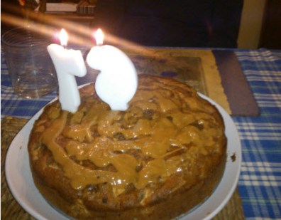 2nd March 2014:  A day early, but this is the birthday cake I made for my mummy.  It had self raising flour AND baking powder and still didn't rise very much.  Sponge is not my friend.