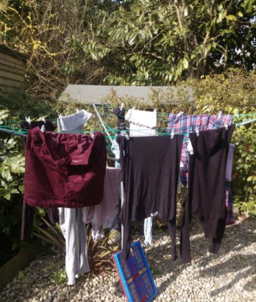 6th March 2014:  The first time this year it was warm enough to hang out my washing - hooray!