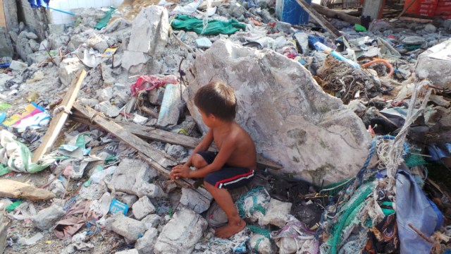 A child playing in The Shed