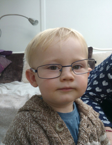 Wearing Auntie Pog's glasses