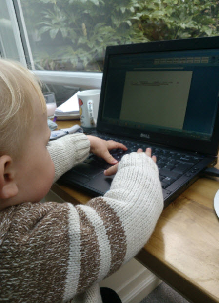 And doing a spot of work (which was interrupted frequently for sips of my black coffee!)