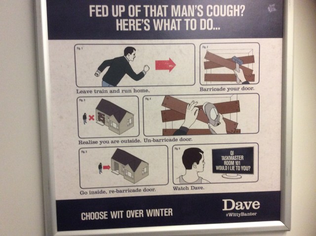 I saw this yesterday morning on the train. Ignore the advertising bit and the coughing bit. Maybe it's just a good idea full stop :o)