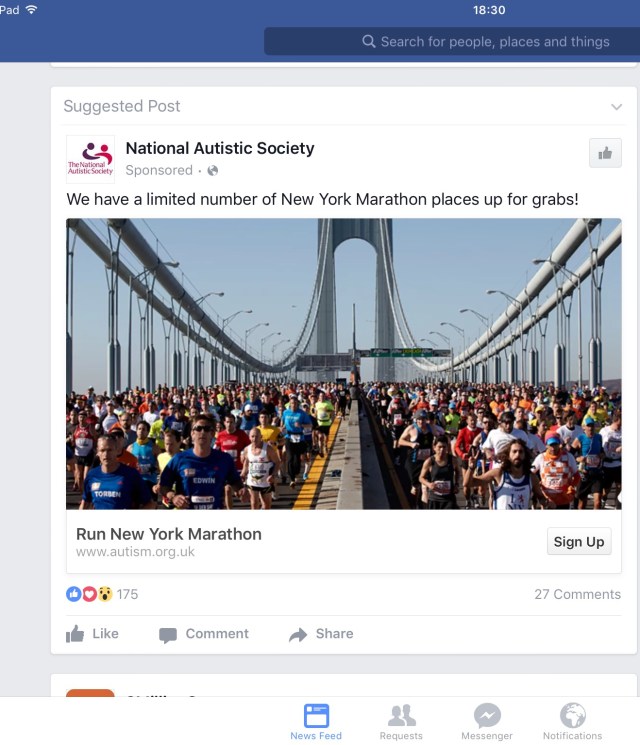 Today you love running...